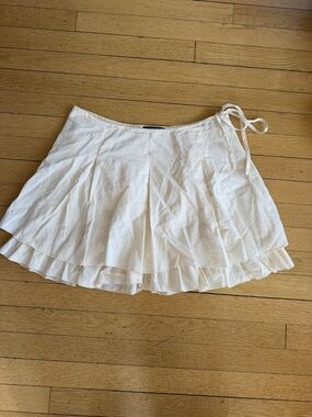 Brandy Melville White Layered Midi Skirt